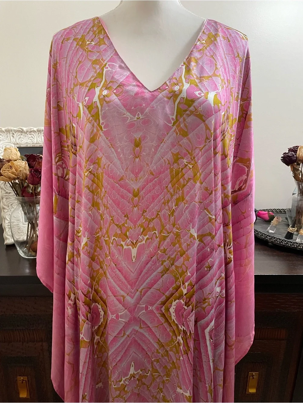 NicoBlu Silk Kaftan size Large - Picture 3 of 14